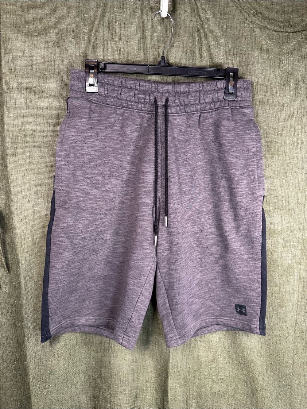 Under Armour Men's Heather Gray Athletic Shorts with Black Trim